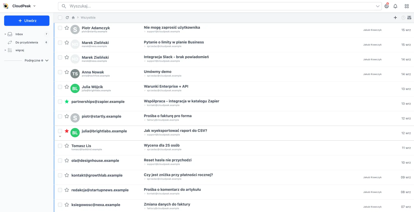 Sugester - shared team mailbox