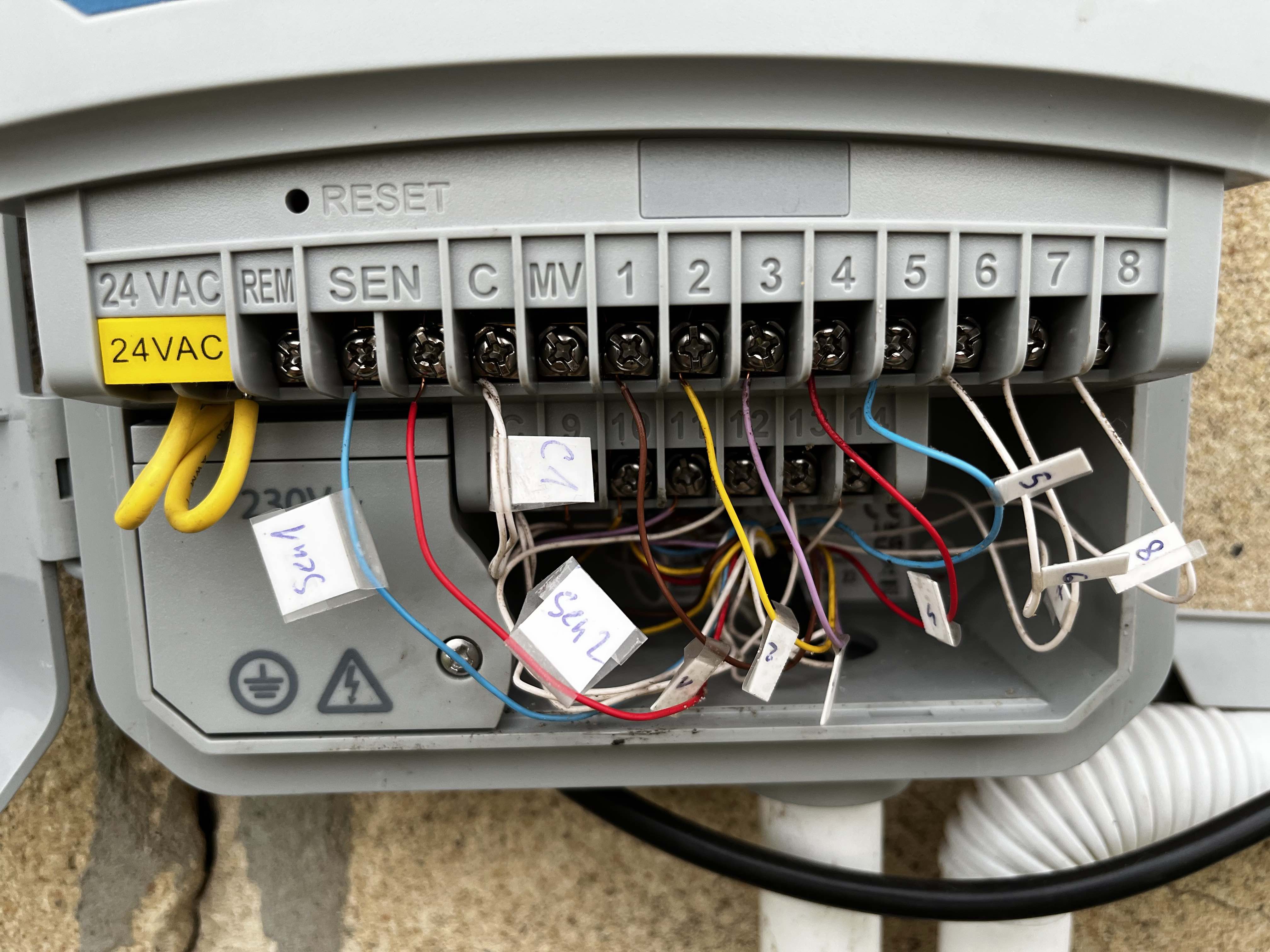 Close-up of terminals