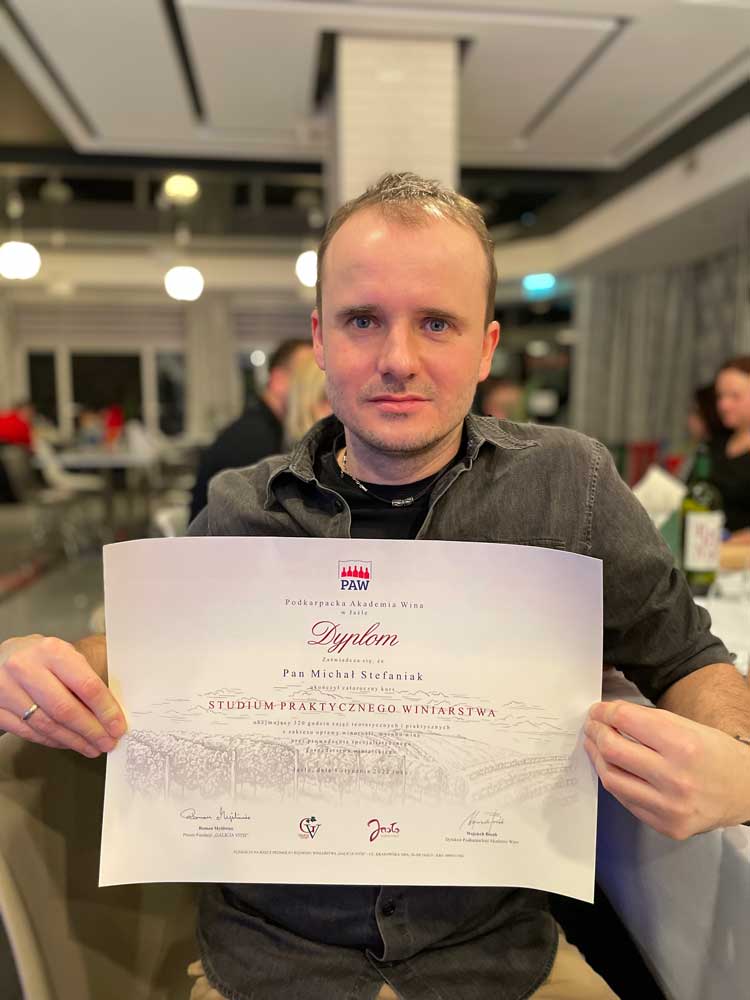 Michał Stefaniak — współwłaściciel Winnicy Pustkowie